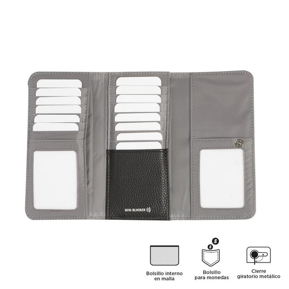 Billetera Smooth Sub con RFID Blocker New Collection