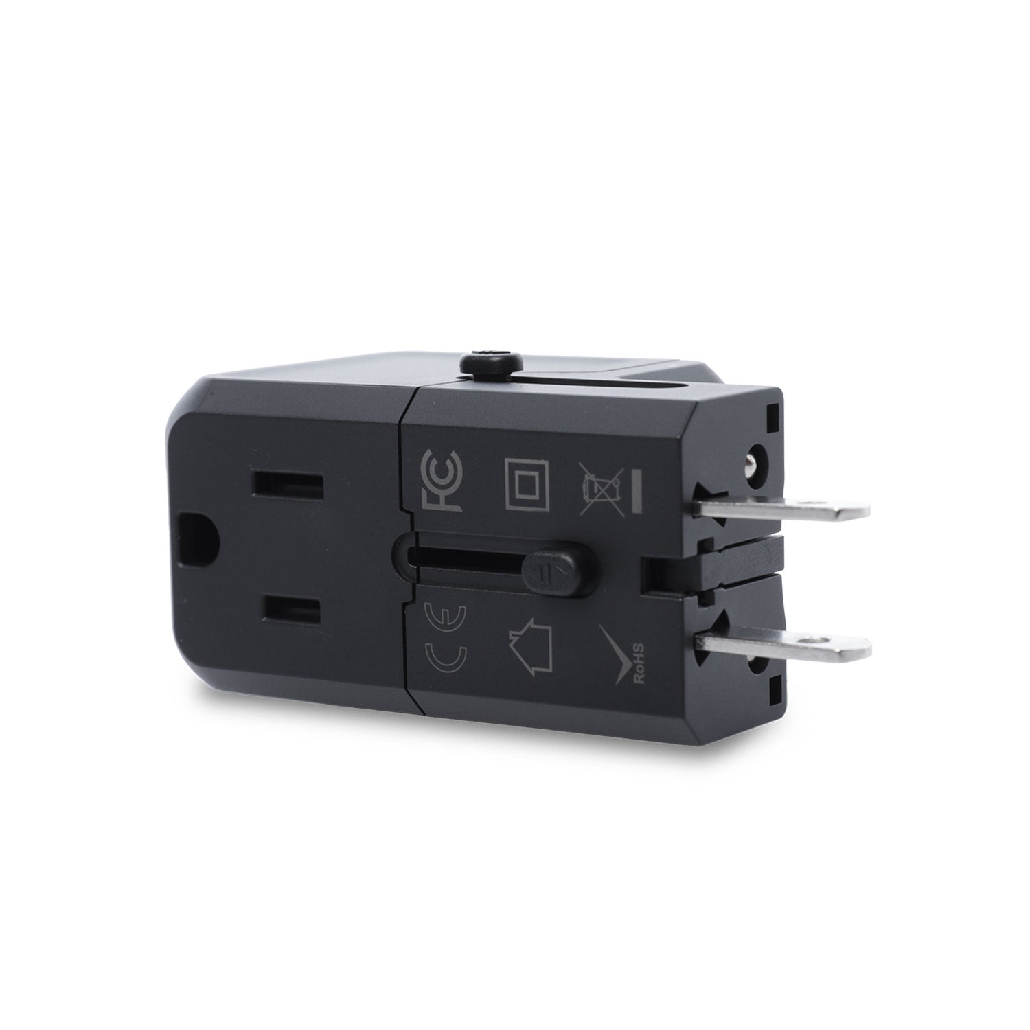 Adaptador Universal de Corriente para Viaje Volt 25 Negro