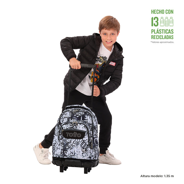 Mochila con Ruedas Bomper Renglon Grande para Niño New Collection