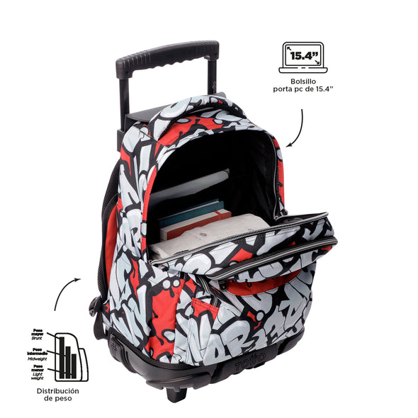 Mochila Con ruedas Bomper Renglon Grande Para Niño New Collection