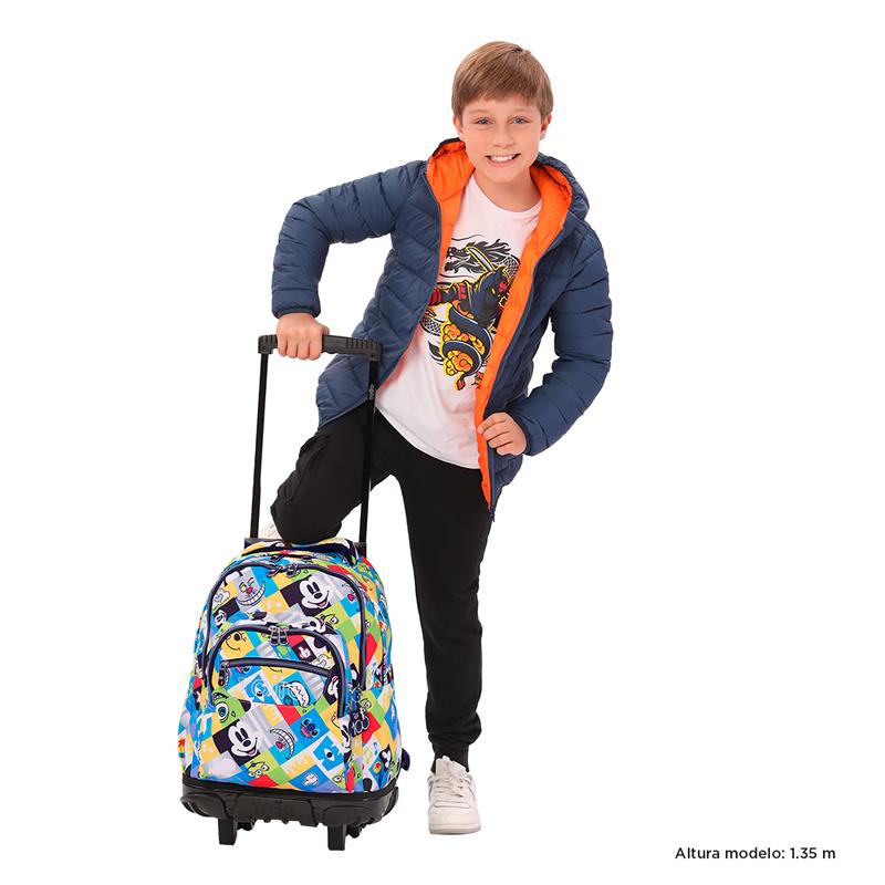 Mochila Rue Bomper Infantil Disney 100 personajes Grande