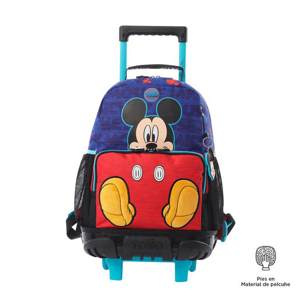 Mochila Con Ruedas Para Niños Mickey Azul New Collection