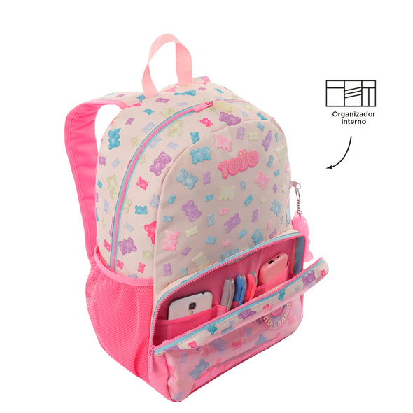 Mochila Para Niña Gummy Bear Mediana New Collection