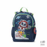Mochila + Libro Para Colorear Panda Space Para Niño Pequeña Azul