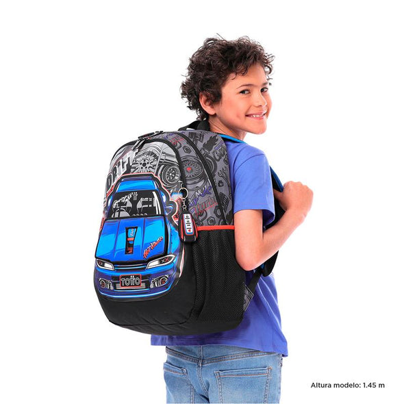 Mochila Racing Para Niños Grande New Collection