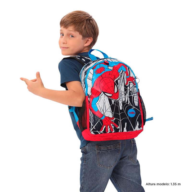 Mochila Infantil Spiderman City Mediana