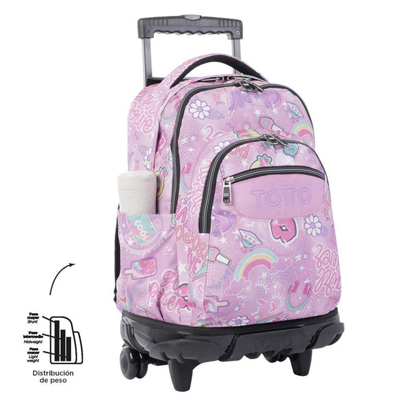 Mochila con Ruedas para Niña Bomper Renglones New Collection