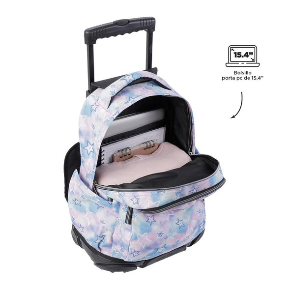 Mochila con Ruedas para Niña Bomper Renglones New Collection