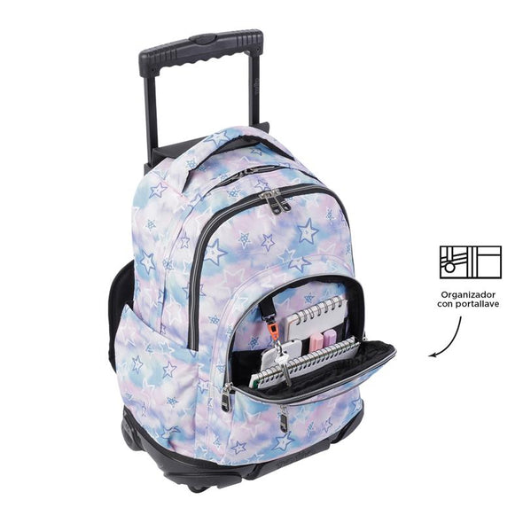 Mochila con Ruedas para Niña Bomper Renglones New Collection